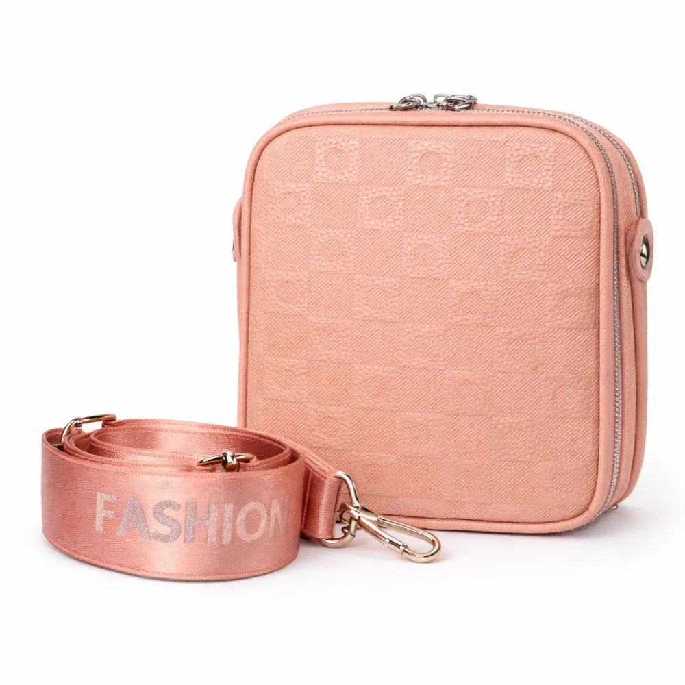 Teddy Charm Crossbody (Pink)